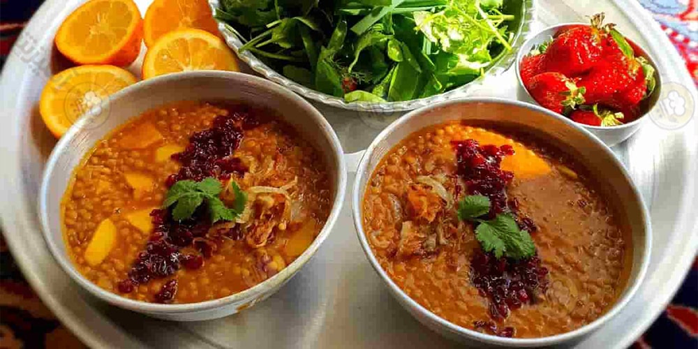 طرز تهیه اشکنه عدس